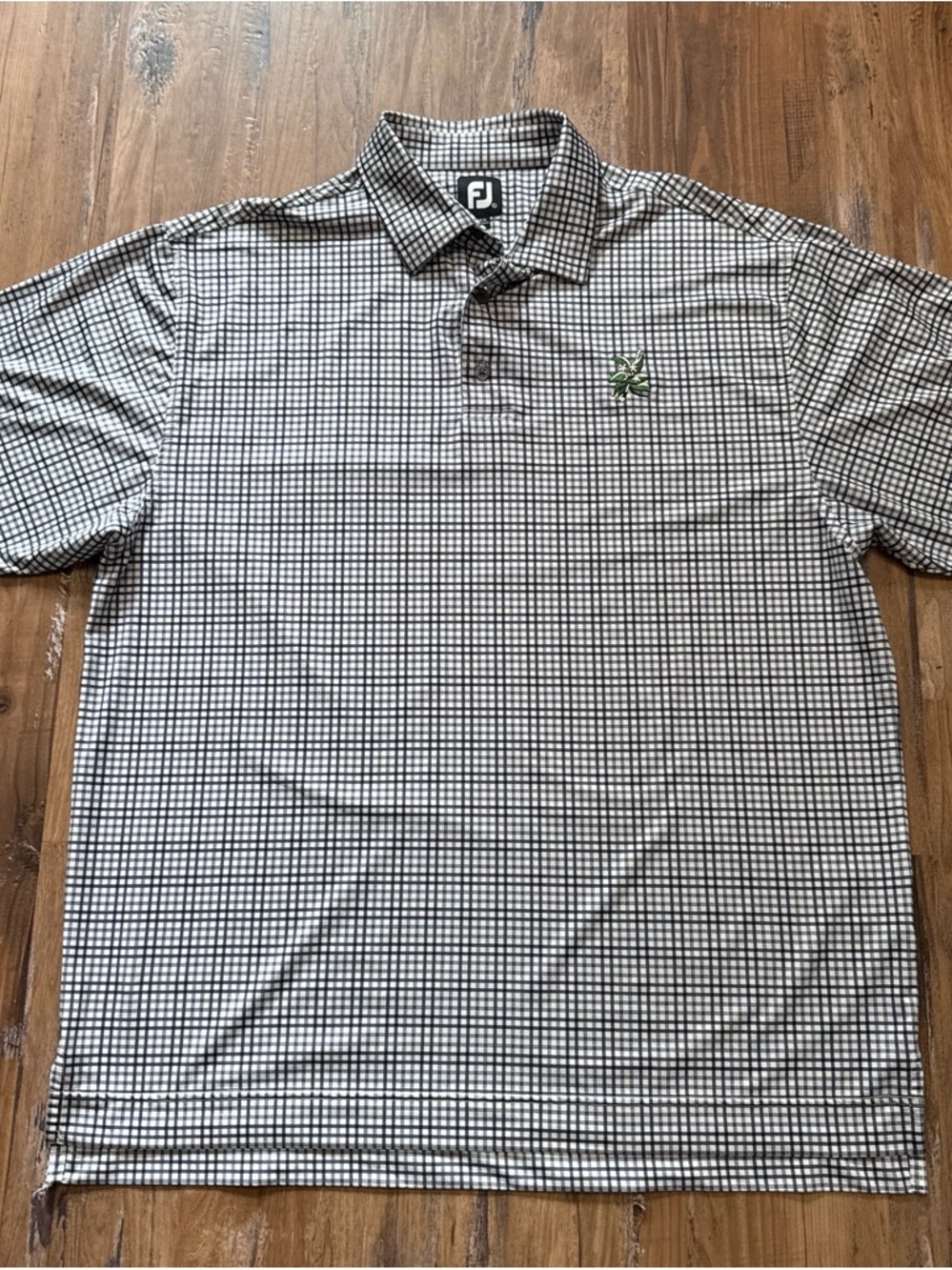 FootJoy Men’s Navy & White Check Performance Polo